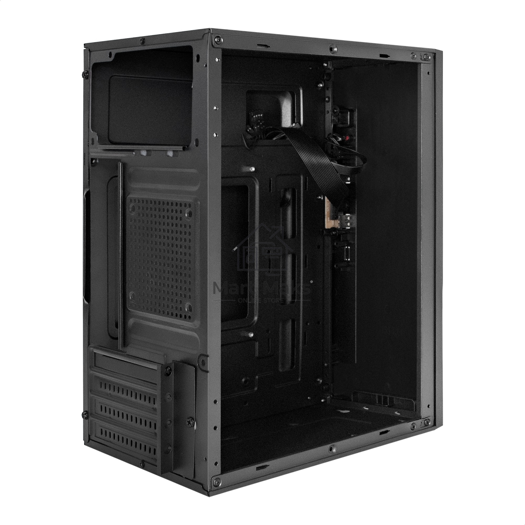 Компьютерный корпус Minitower ExeGate BAA-303-AAA400 (mATX, БП AAA400 с вент. 8см, 2*USB, HD Audio, черный)