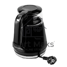 Чайник Centek CT-0019, 1100 Вт, стекло, черный и серебристый