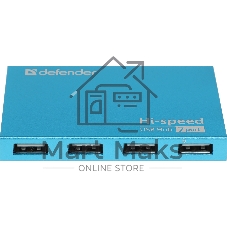 Концентратор USBы Defender Septima Slim, USB 2.0, USB 7 портов, блок питания/USB