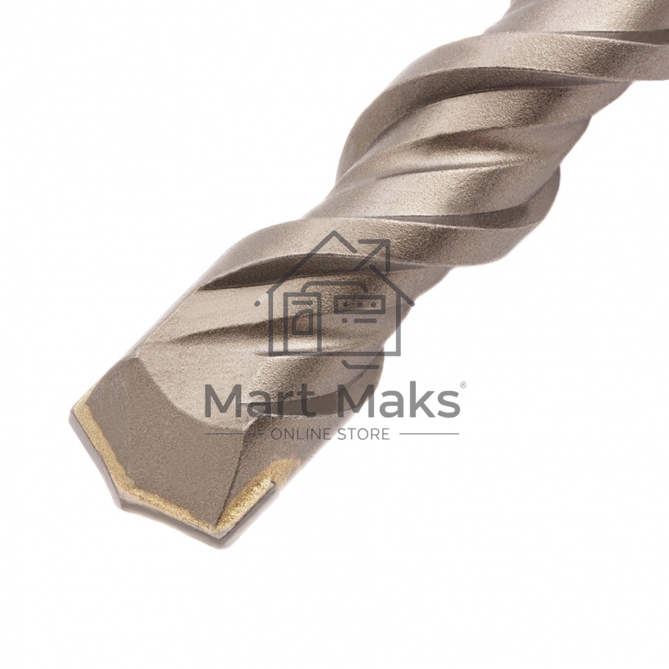 Бур по бетону, двойная спираль, Cobalt W-tip, 20x460 мм, SDS PLUS Denzel