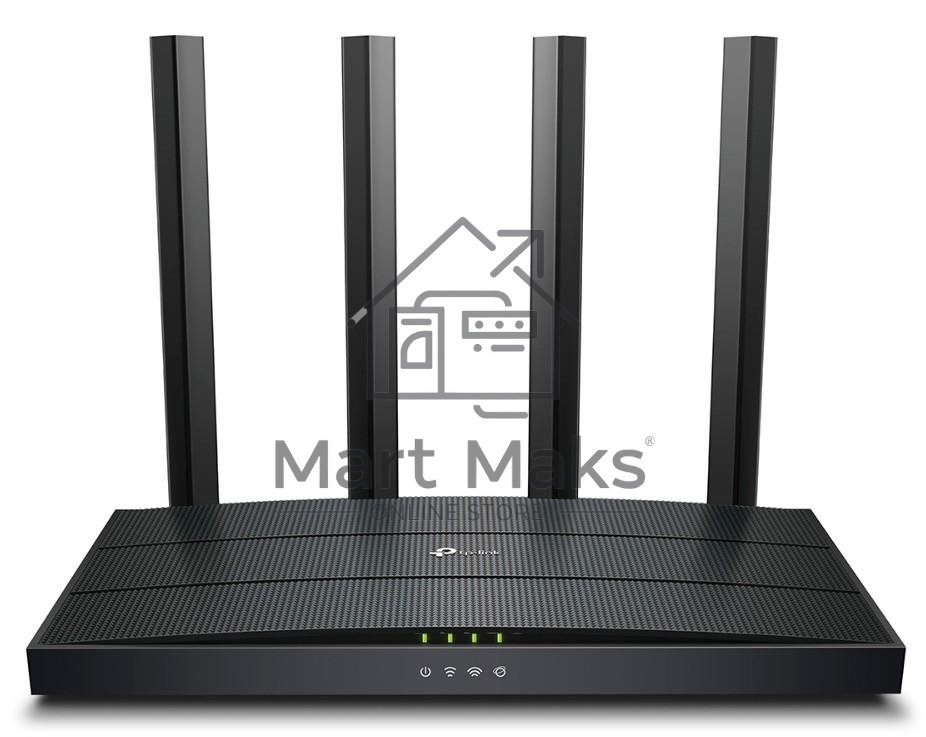 Роутер AX1500 Dual-Band Wi-Fi 6 RouterSPEED: 300 Mbps at 2.4 GHz + 1201Mbps at 5 GHzSPEC: 4× Antennas, 1GHz Dual Core CPU, 1× Gigabit WAN Port + 3× Gigabit LAN Ports, 1024-QAM, OFDMAFEATURE: Tether App, WPA3, Access Point Mode, IPv6 Supported, IPTV, Bea