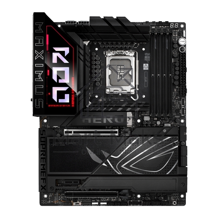 Материнская плата ASUS ROG MAXIMUS Z890 HERO, LGA 1851, Intel Z890, 4xDDR5, 4xSATA, 6xM.2, 1xPCIe 5.0 x16, 1xPCIe 4.0 x4, 1xPCIe x1, 1xHDMI, 2xUSB-C (видеовыход), 4xUSB-A 3.2 Gen 1, 4xUSB-A 3.2 Gen 2, 1xUSB-C 3.2 Gen 2, 2xUSB-C Thunderbolt 4, 2x 5Gb LAN, 