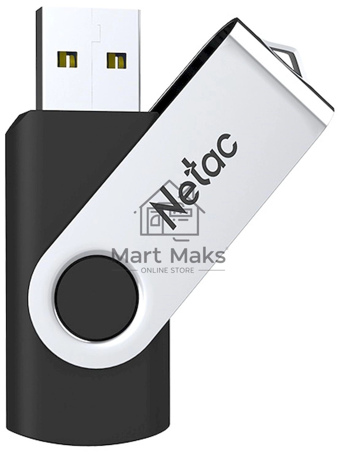 Флешка USB R/W R/W Netac U505 8Gb USB2.0, черный и серебристый NT03U505N-008G-20BK
