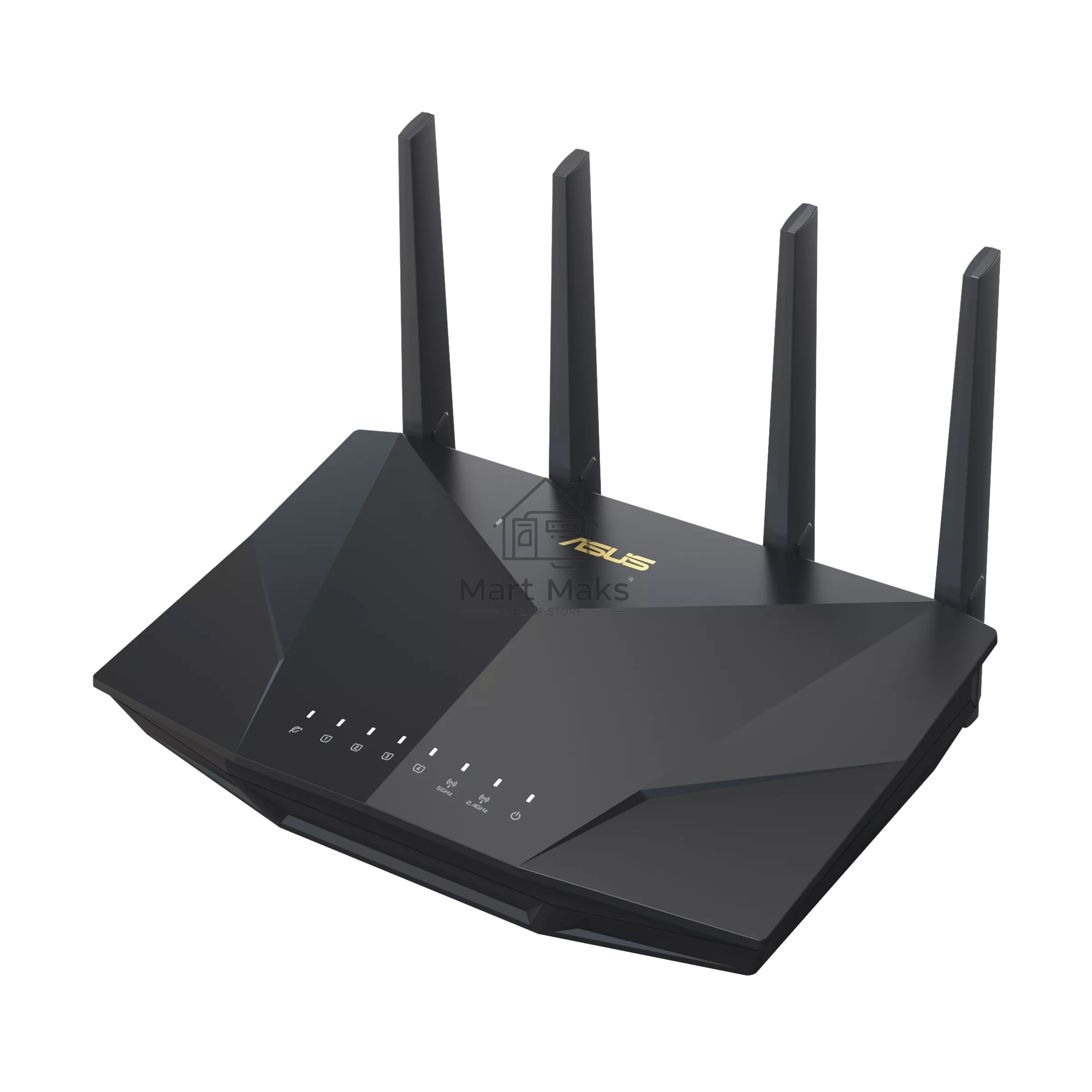 Маршрутизатор Asus RT-AX5400 AX5400 10/100/1000 компл.:устройство/крепления/адаптер черный (упак.:1шт)