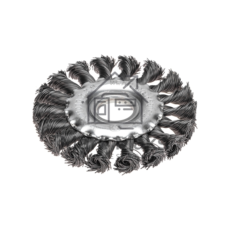 Щетка дисковая для УШМ, крученая стальная проволока, 100мм, отв. 22,23мм KRANZ