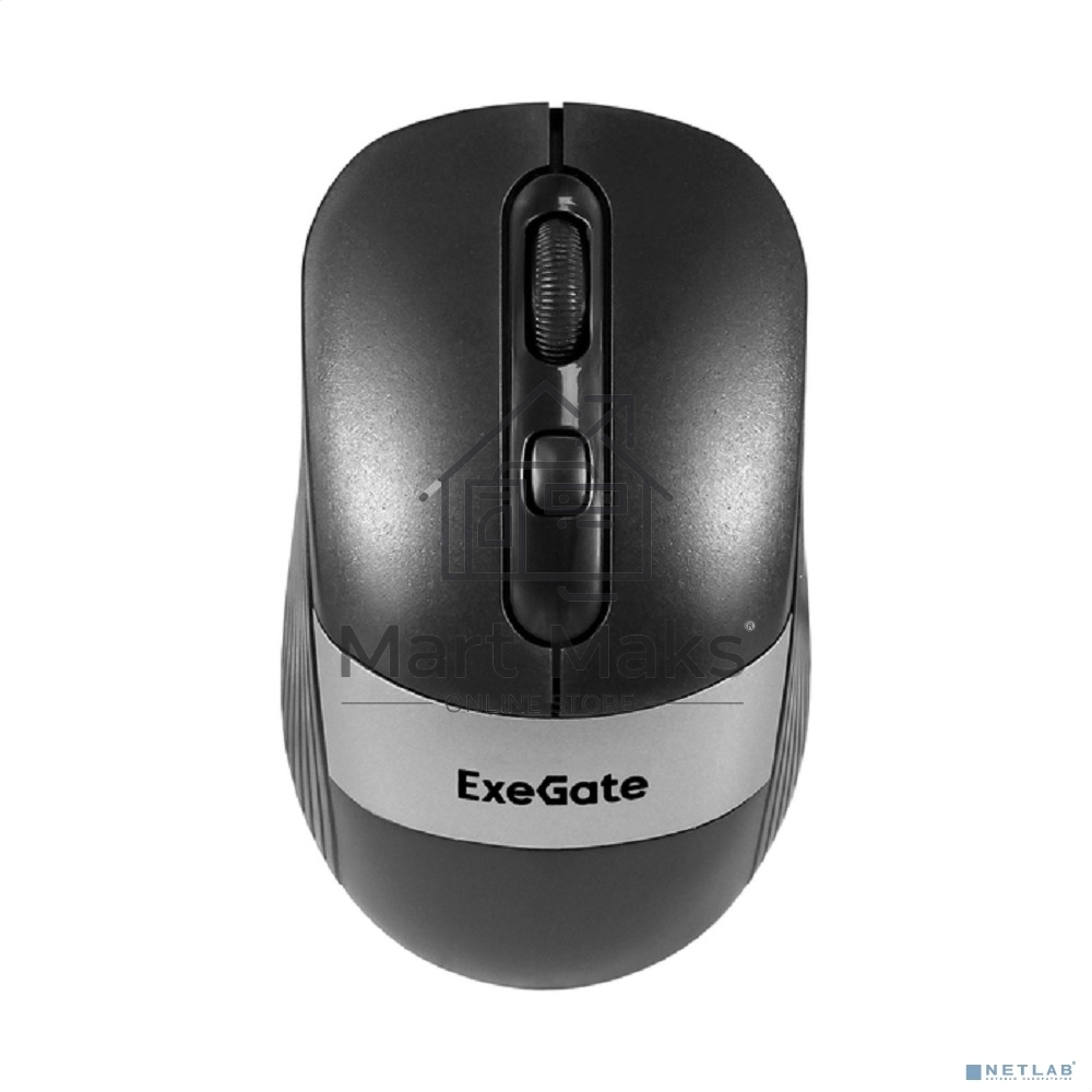 Мышь беспроводная ExeGate Professional Standard FG-10 черный, 1200 dpi, радиоканал, USB, кнопки - 4