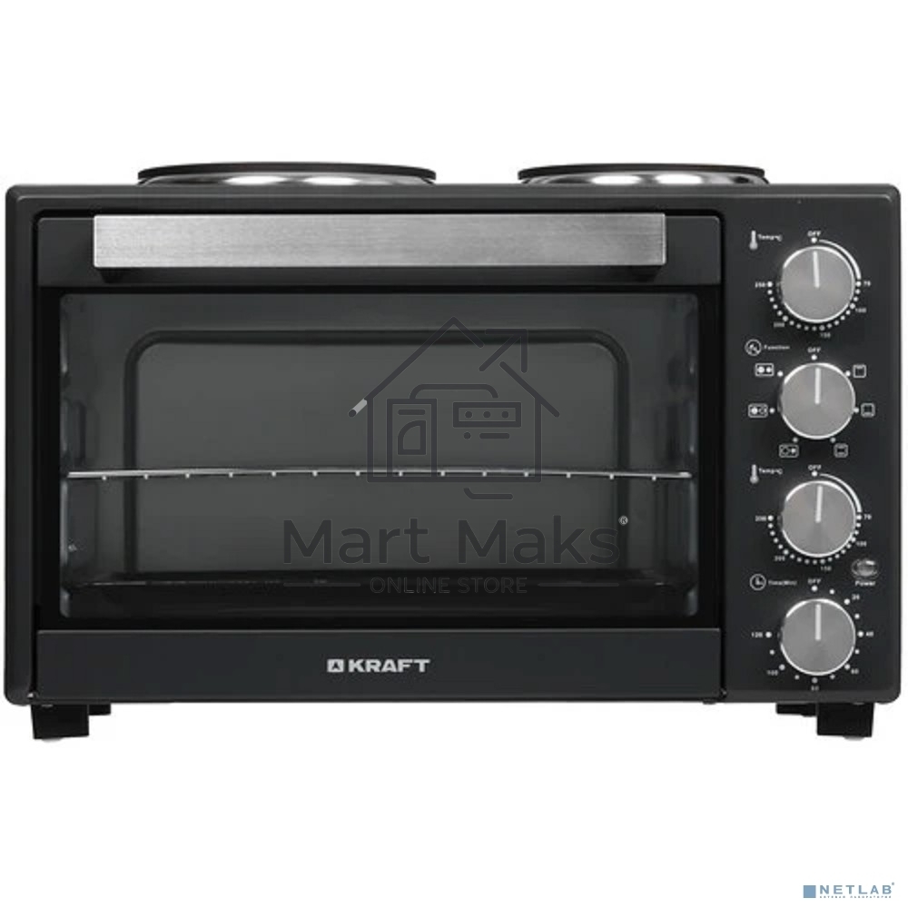 Мини-печь Kraft KFC-MOHP 380 HDGR 38 л, 1600 Вт, темно-серый