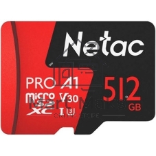 Флеш карта MicroSD card Netac P500 Extreme Pro 512Gb, retail version w/SD adapter