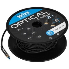 Кабель HDMI AOC-HM-HM-20M Wize, оптический, 20 м, 4K/60HZ, v.2.0, ARC, 19M/19M, черный, коробка