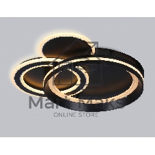 Светильник Ambrella light FA8515/3 BK черный 143W 3000K-6400K 500*500*80 (ПДУ РАДИО 2.4G)