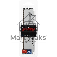 Оперативная память Kingston Fury Beast, DDR5, 16Gb (1x16GB), 5600MHz, CL36, DIMM, с радиаторами, белый