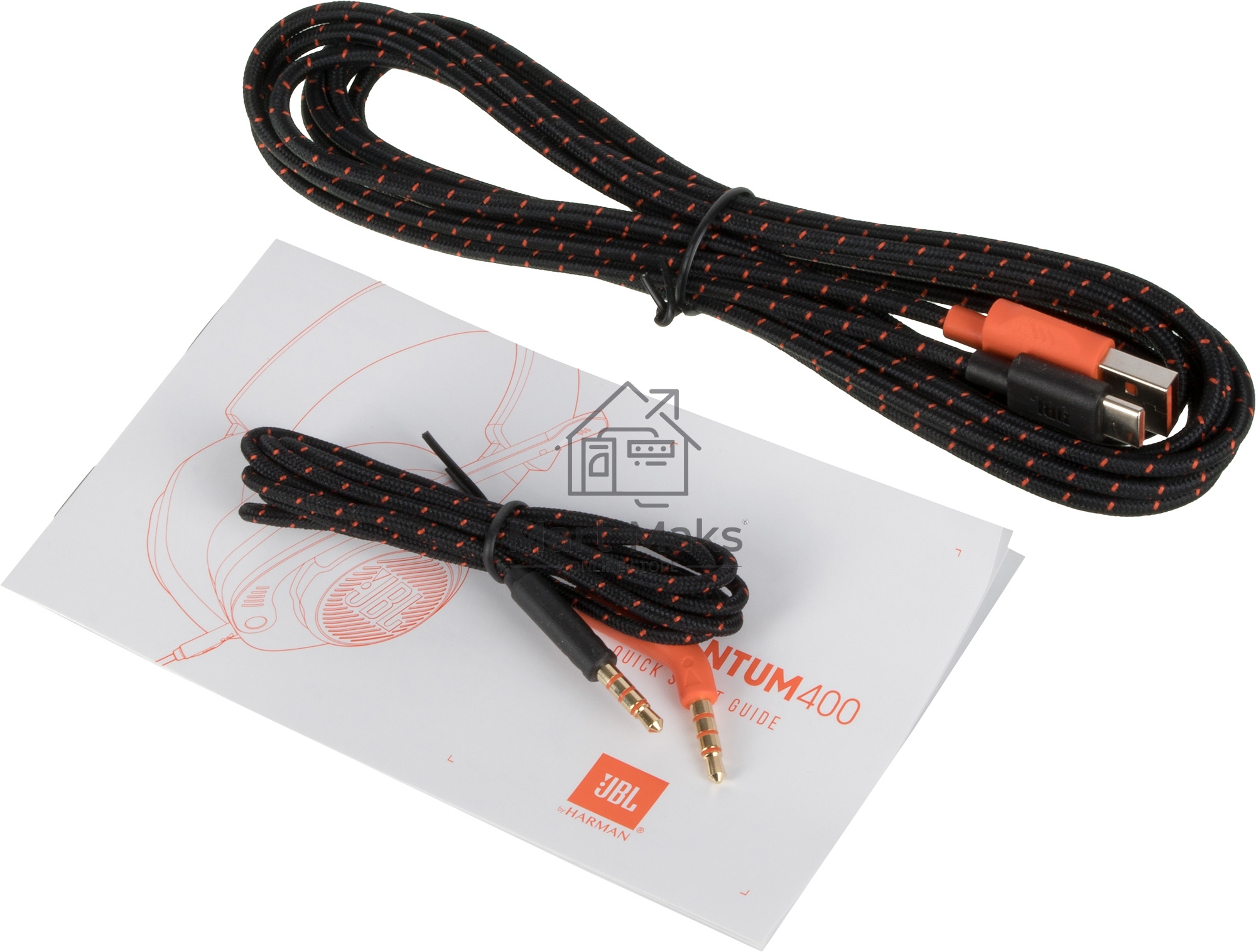 Гарнитура игровая с микрофоном JBL Quantum 400 черный оголовье USB (JBLQUANTUM400BLK)