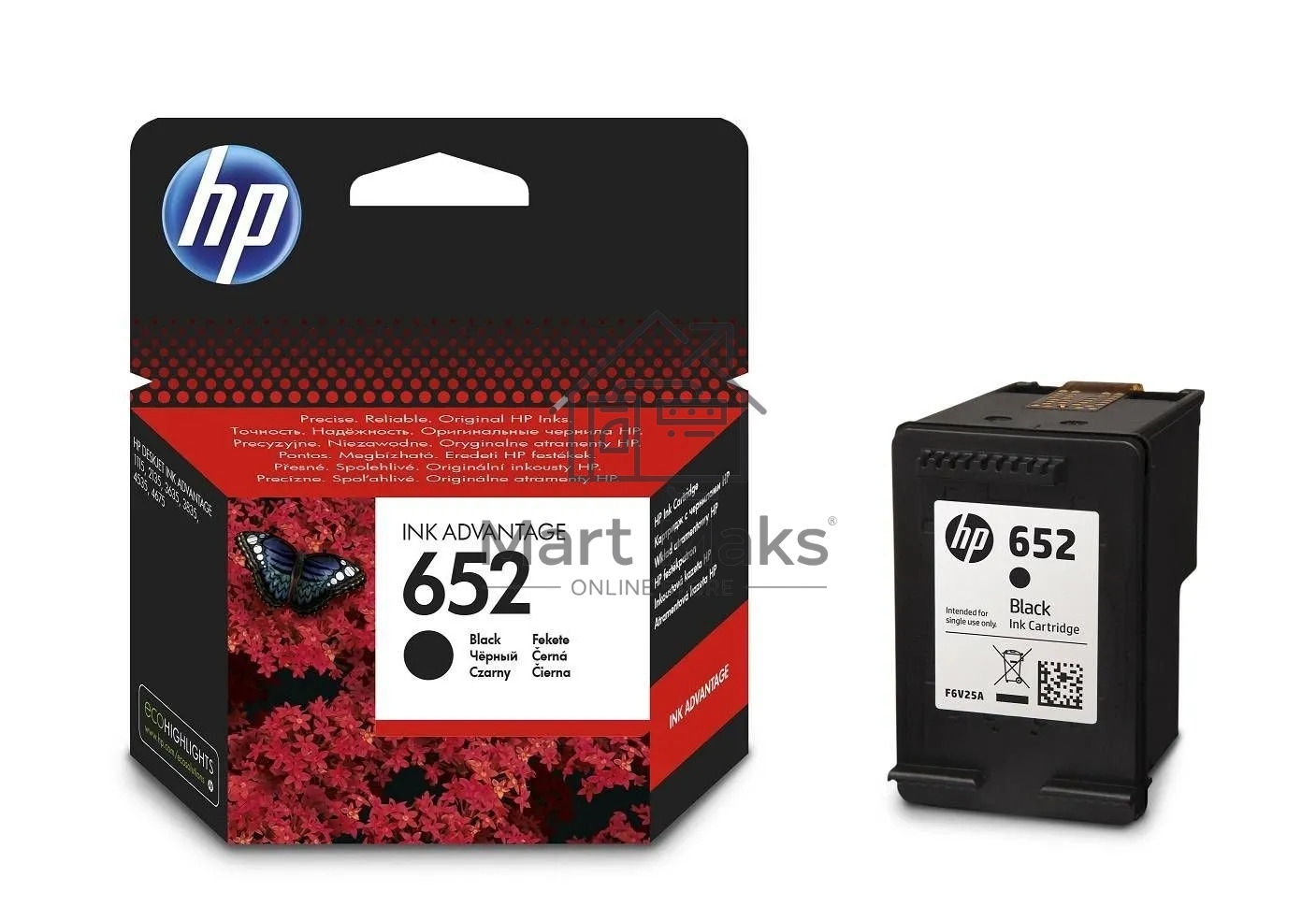 Картридж струйный HP №652 (F6V25AE) черный, 360 стр., для DJ IA 1115/2135/3635/4535/3835/4675