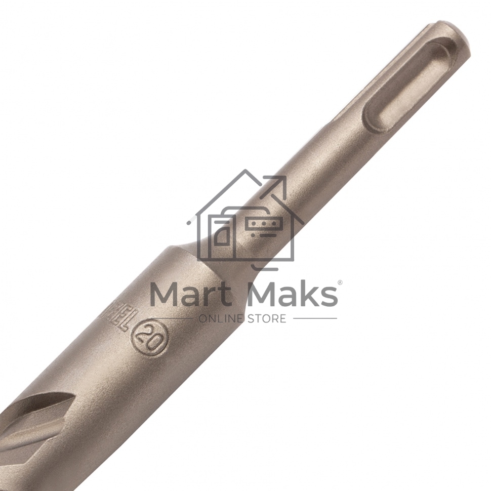 Бур по бетону, двойная спираль, Cobalt W-tip, 20x460 мм, SDS PLUS Denzel