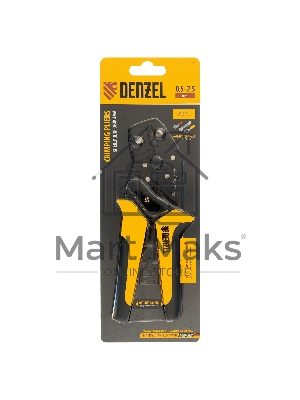 Клещи для обжима изолир. наконечников НКИ и НВИ, разъемов РПИ, гильз ГСИ, 0,5 - 2,5 мм2 Denzel