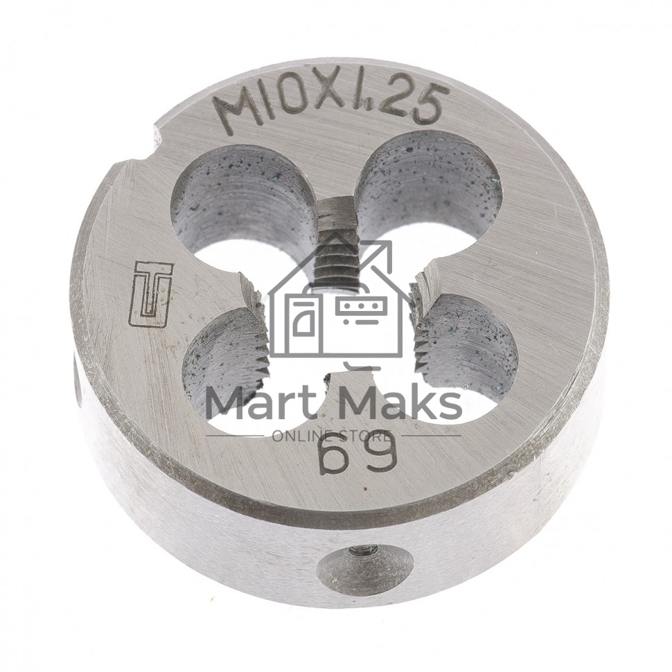 Плашка СИБРТЕХ М10x1,25 мм77025