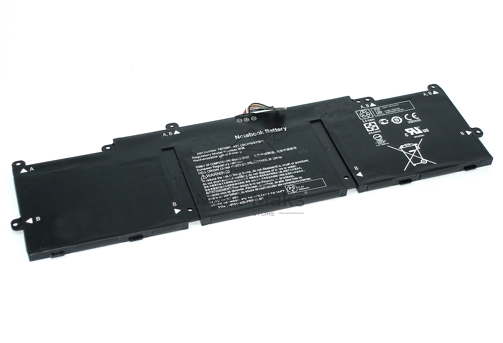 Аккумуляторная батарея для ноутбука HP 11-d (ME03XL) 11.4V 3100mAh