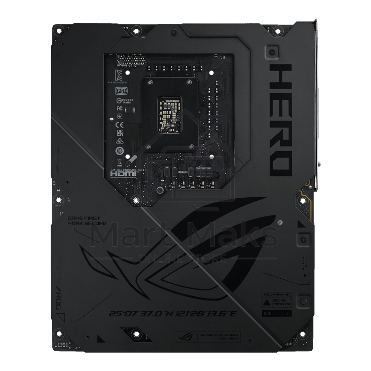 Материнская плата ASUS ROG MAXIMUS Z890 HERO, LGA 1851, Intel Z890, 4xDDR5, 4xSATA, 6xM.2, 1xPCIe 5.0 x16, 1xPCIe 4.0 x4, 1xPCIe x1, 1xHDMI, 2xUSB-C (видеовыход), 4xUSB-A 3.2 Gen 1, 4xUSB-A 3.2 Gen 2, 1xUSB-C 3.2 Gen 2, 2xUSB-C Thunderbolt 4, 2x 5Gb LAN, 