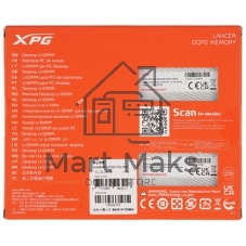Оперативная память XPG Lancer, DDR5, 64GB (2x32GB), 6400MHz, CL32, DIMM, с радиаторами, RGB, черный
