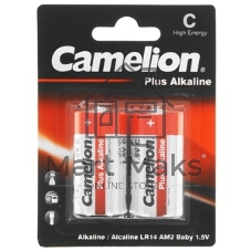 Элемент питания алкалиновый Camelion LR LR14 BL-2 (блист.2шт) 1.5 В