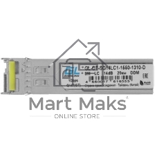 Сетевое оборудование GIGALINK GL-OT-SG14LC1-1550-1310-D Модуль SFP, WDM, 1Гбит/c, одно волокно SM, LC, Tx:1550/Rx:1310 нм, DDM, 14 дБ (до 20 км)