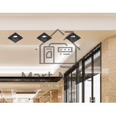 Встраиваемый точечный светильник Ambrella light TN102828 BK/BK черный/черный GU5.3 92*92*50