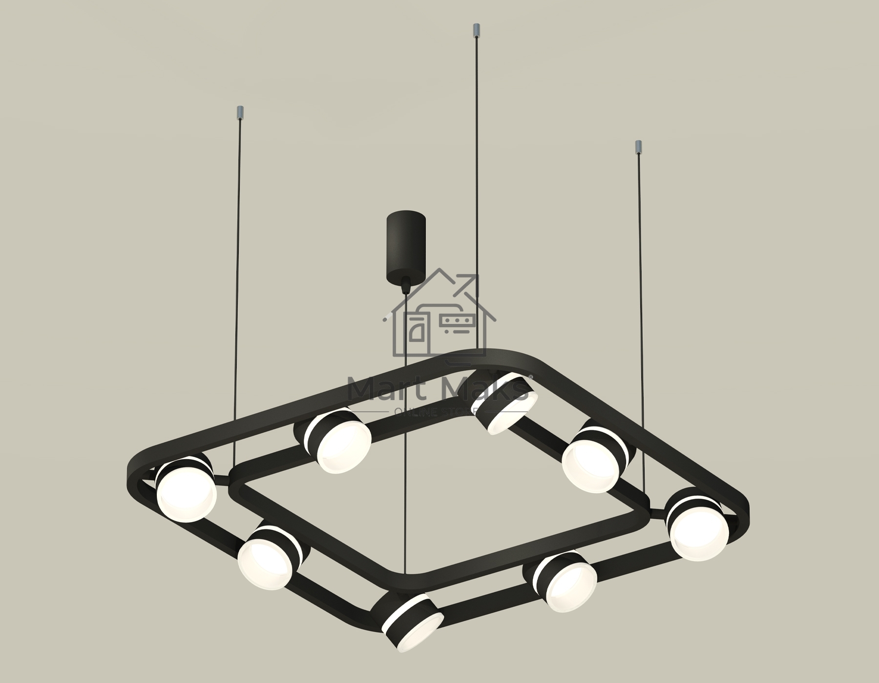 Светильник Ambrella light XB9182152/8 SBK/FR черный песок/белый матовый GX53 (C9182, N8445)