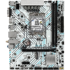 Материнская плата Maxsun B760M GAMING WIFI ICE, LGA 1700, Intel B760, 2xDDR4, 3xSATA, 1xM.2, 1xPCIe 4.0 x16, 1xPCIe x1, 1xVGA, 1xHDMI, 1x1Gb LAN, Wi-Fi 5, Bluetooth 4.2, 2xUSB-A 5Gbps, 4xUSB-A 2.0, 3x3.5 мм, 7.1, белый, mATX