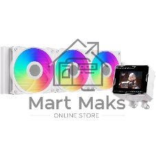 Система водяного охлаждения PcCooler GT360M Display ARGB Soc-AM5/AM4/1200/1700/1851 белый 4-pin 15-33.7dB Al LCD 310W Ret (GT360M-WHAWXX-GL)