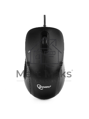 Мышь проводная Gembird MOP-100 черный, 1000 dpi, USB, кнопки - 3