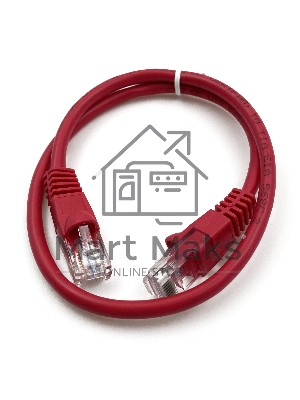 Патч-корд Buro cat5E molded 0.5м красный RJ-45 (m)-RJ-45 (m)