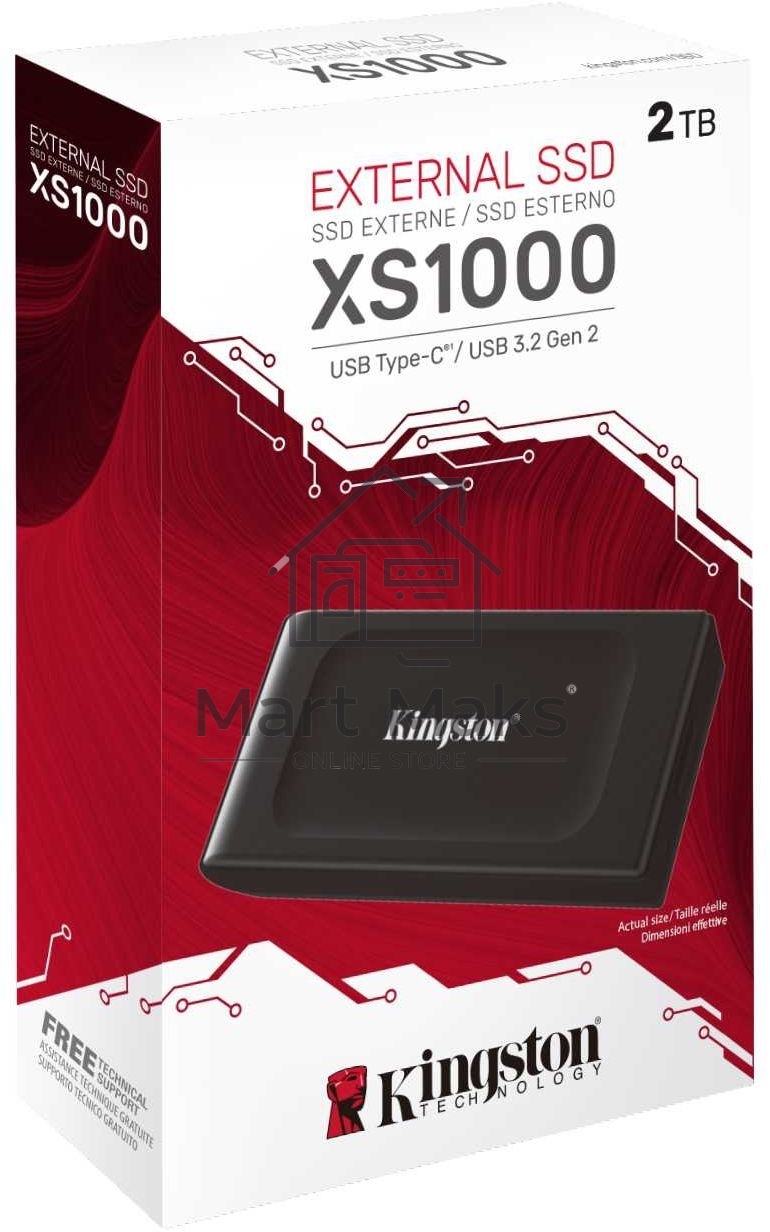 Накопитель SSD Kingston USB-C 2TB SXS1000/2000G XS1000 1.8