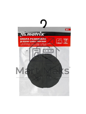 Опора резиновая Matrix для подкатного домкрата универсальная d=89 мм d=60 мм h=35 мм