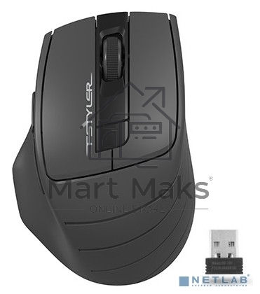 Мышь беспроводная A4Tech Fstyler FG30S серый, 2000 dpi, радиоканал, USB, кнопки - 6