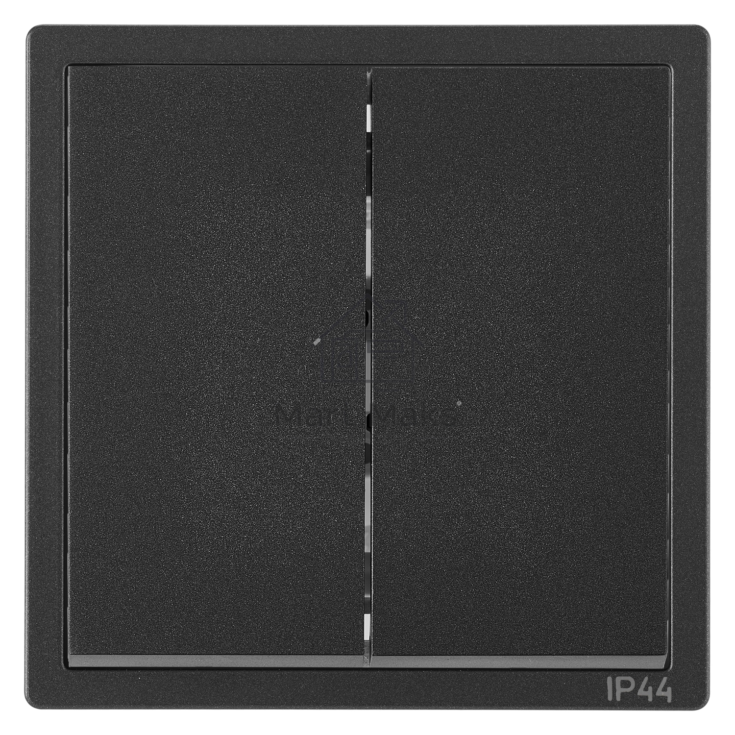 Выключатель Bylectrica Выкл. 2-кл. СУ IP44 серия CARRE, графит (С510-2632)