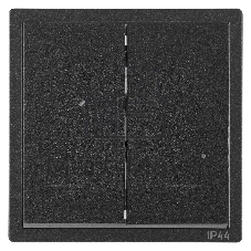Выключатель Bylectrica Выкл. 2-кл. СУ IP44 серия CARRE, графит (С510-2632)