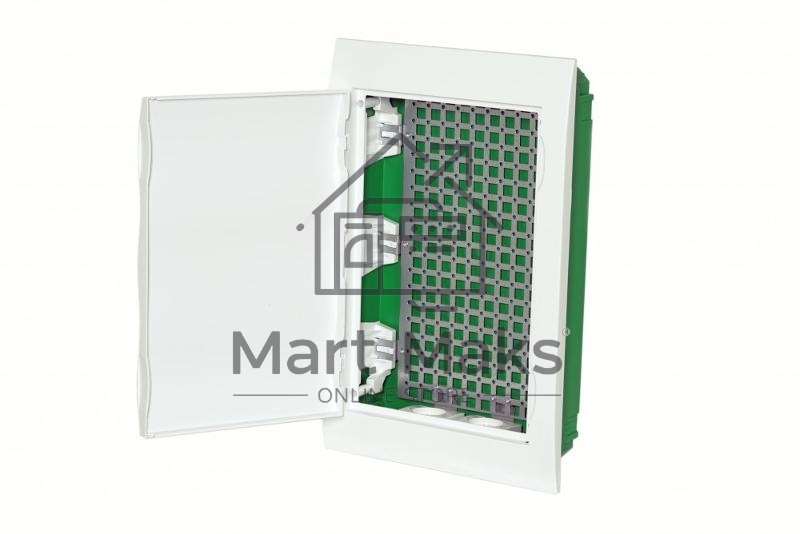 Корпус встраиваемый City9 Box IT 3 ряда 36мод. 2 розетки с бел. дверцей SE EZ9E312P2FIT