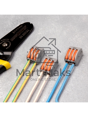 Клемма соединительная многоразовая Rexant 3-проводная, серая, 0.08-4 мм² (20 шт./уп.)