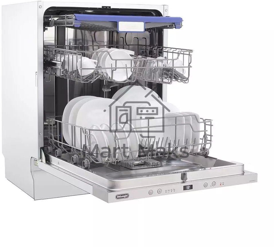 Встраиваемая посудомоечная машина DeLonghi DDW 06F Basilia, серебристый, 59.8 см, 14 компл., 49 дБ, класс A++