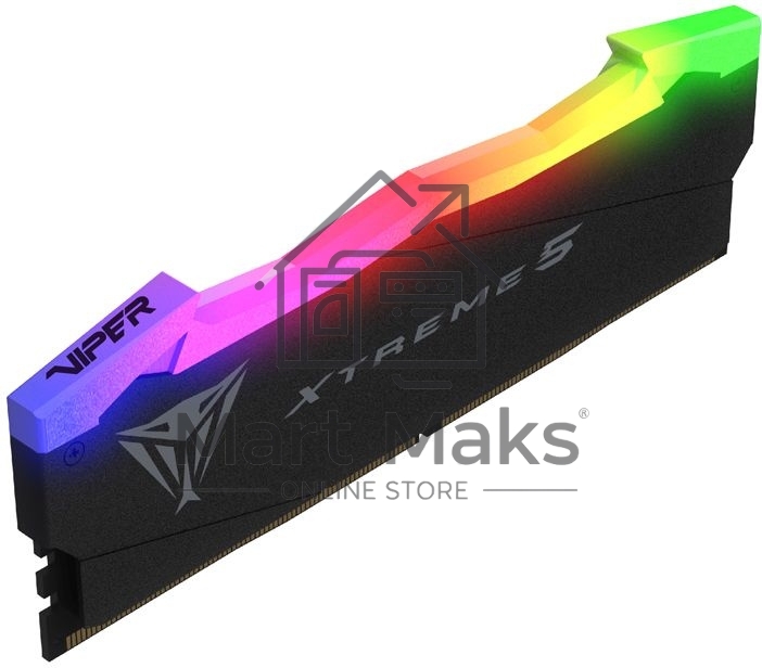 Оперативная память Patriot Viper Xtreme 5, DDR5, 32Gb (2x16Gb), 8000MHz, CL38, DIMM, с радиаторами, RGB, черный