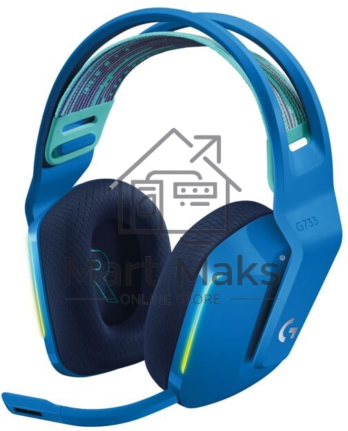 Гарнитура беспроводная игровая Logitech G733 LIGHTSPEED Wireless RGB Gaming Headset - BLUE - 2.4GHZ - N/A - EMEA (M/N: A00125 / A-00080)