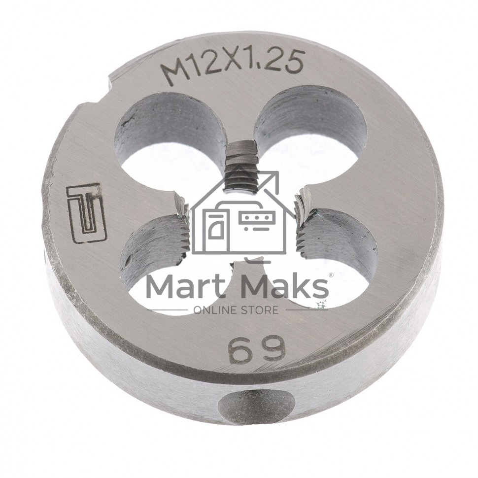 Плашка СИБРТЕХ М12x1,25 мм77030