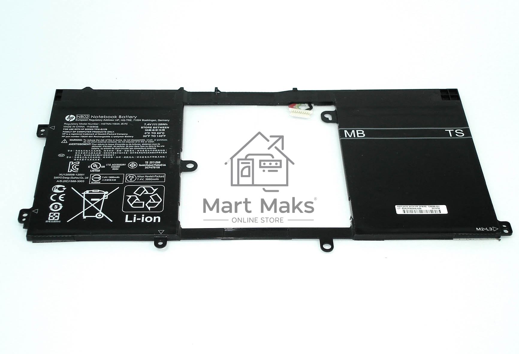 Аккумуляторная батарея для ноутбука HP 11-h 7.4V 3750mAh