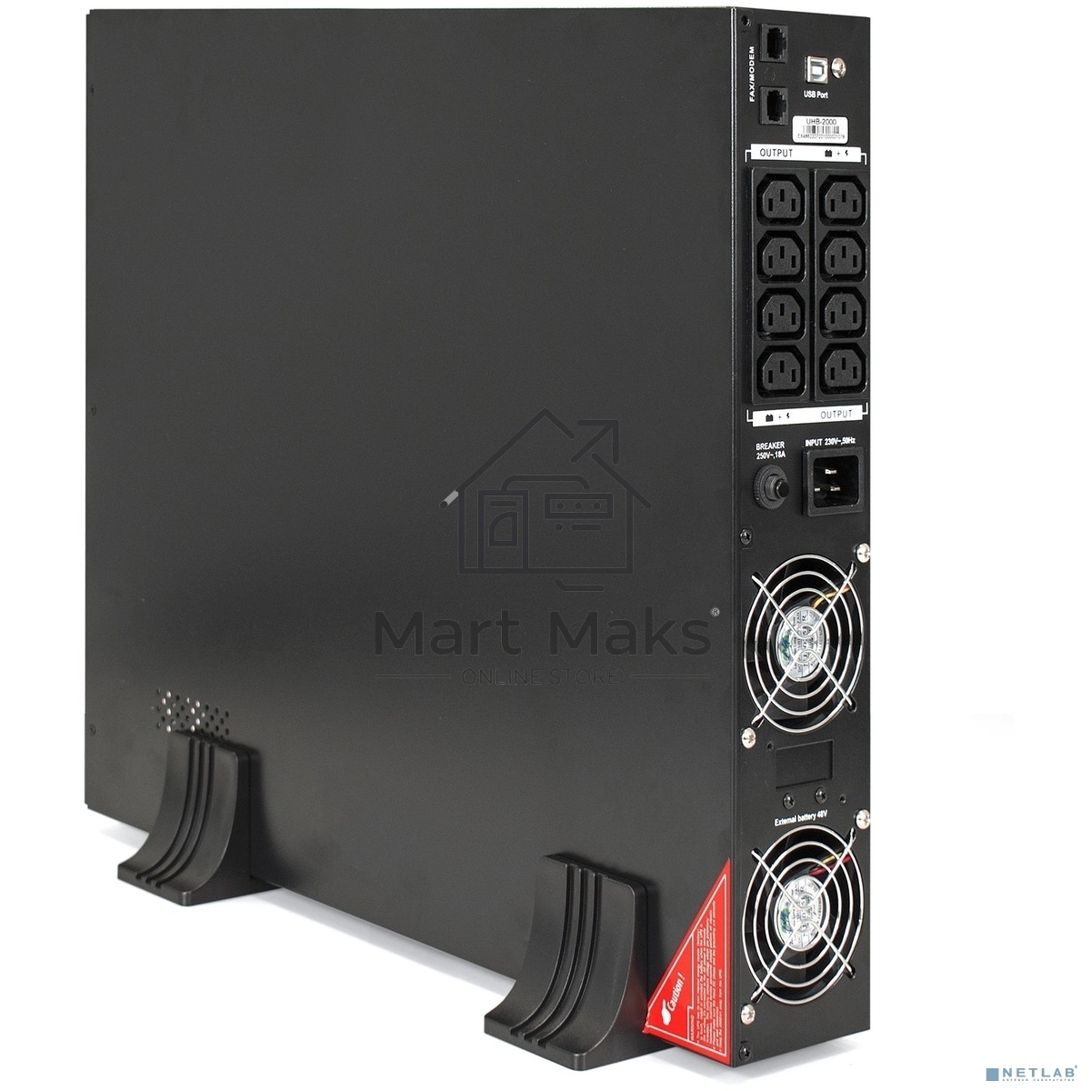 Источник бесперебойного питания Pure Sine Wave ExeGate SinePower UHB-2000.LCD.AVR.C13.RJ.USB.2U <2000VA/1600W,8*C13,RM/Tower>