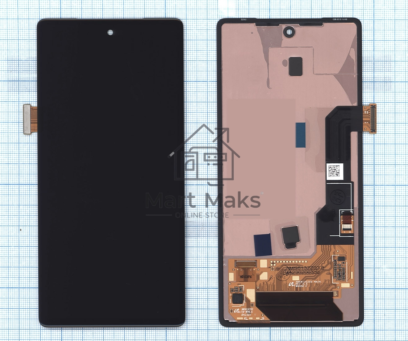 Дисплей (модуль) для Google Pixel 7A в сборе с тачскрином черный orig