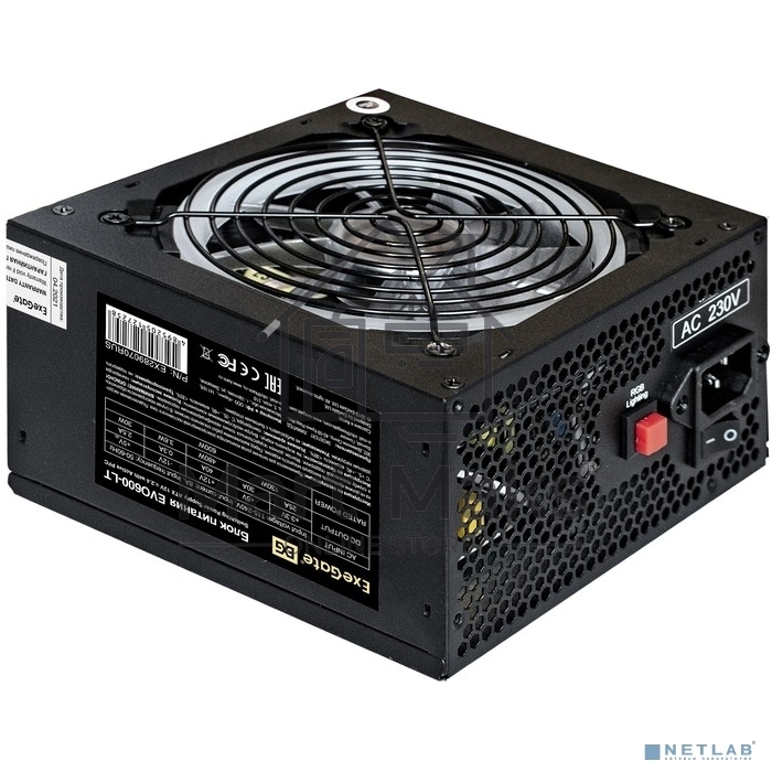 Блок питания ExeGate EVO600-LT (EX289070RUS), 600Вт, 120мм, черный