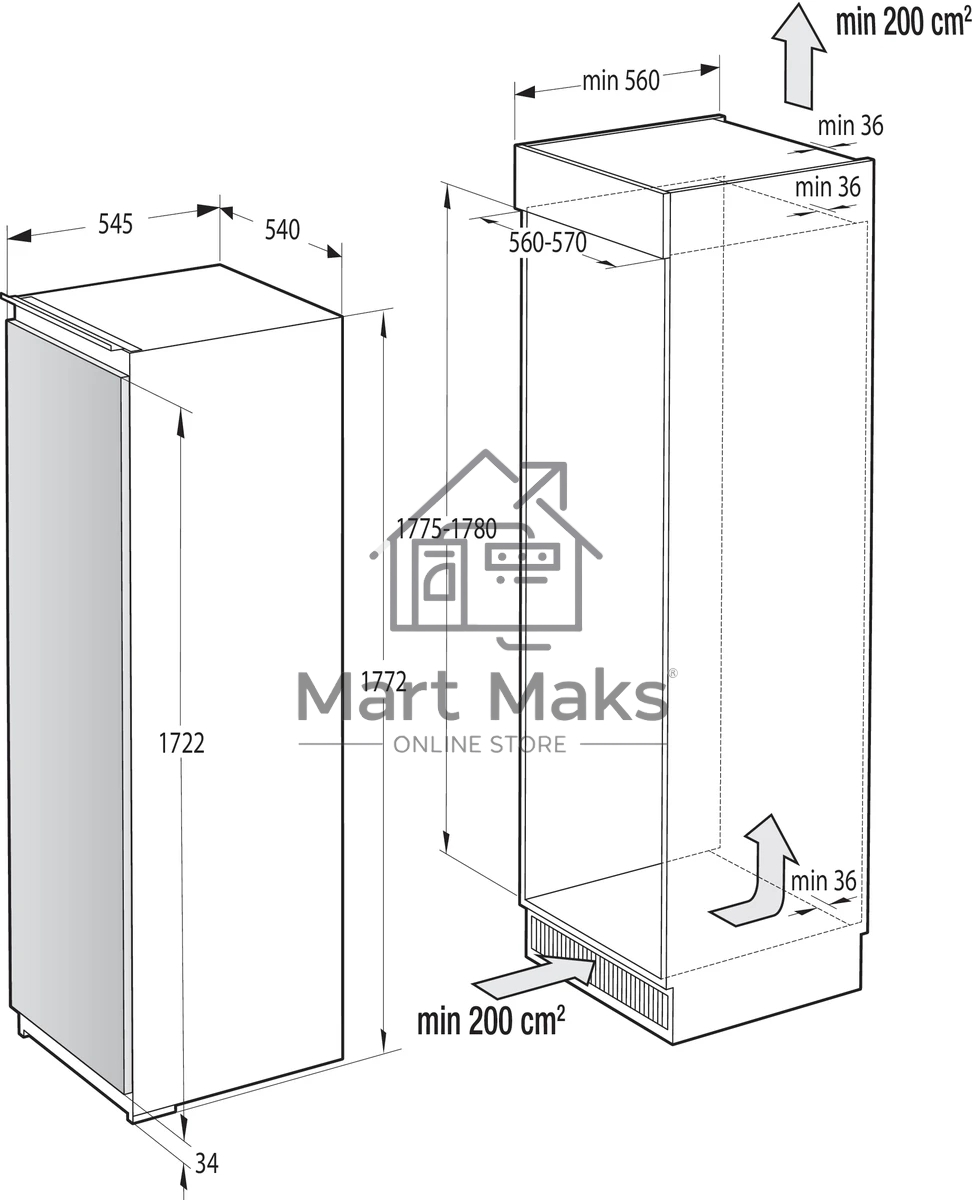 Встраиваемый морозильный шкаф Gorenje FNI4181E1