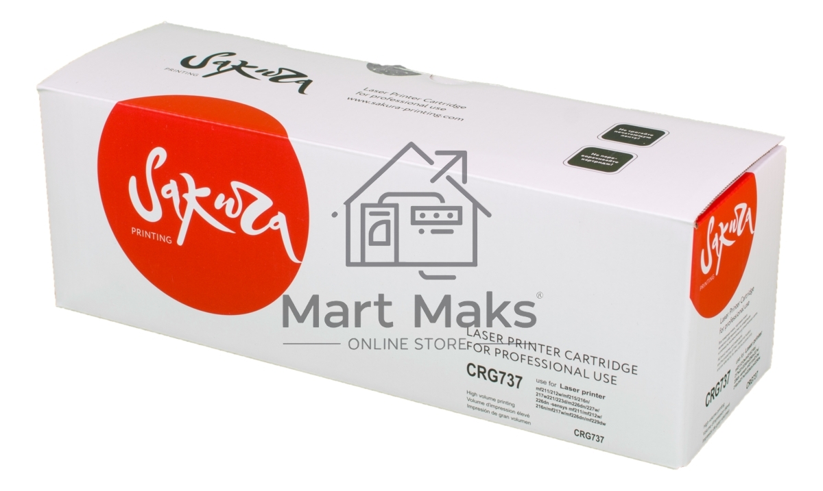 Картридж Sakura CRG737 для Canon i-SENSYS MF229dw, MF226dn, MF217w, MF216n, MF212w, MF211, MF231, черный, 2 400 к.