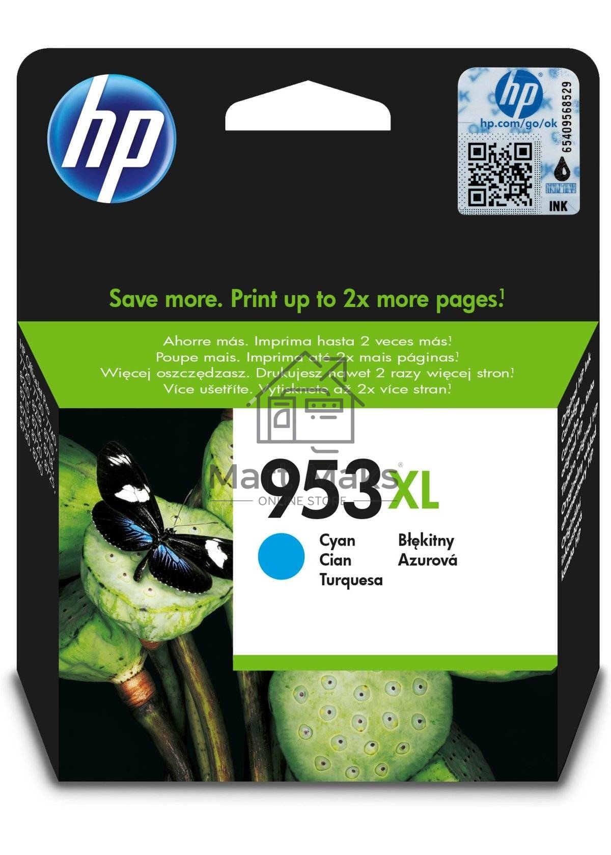 Картридж струйный HP 953XL F6U16AE голубой для HP OJP 8710/8715/8720/8730/8210/8725 (1600стр.)