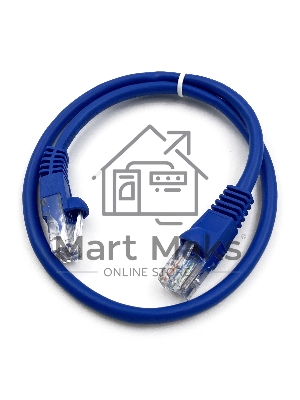 Патч-корд Buro cat5E molded 0.5м голубой RJ-45 (m)-RJ-45 (m)